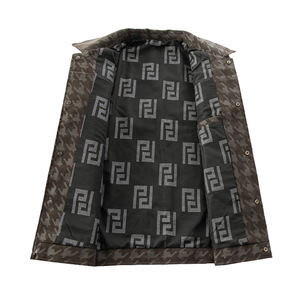 Abrigo de cuero para hombre, primavera y otoño 2025, nuevo, de alta calidad, con solapa, estilo informal, a cuadros, para hombre de mediana edad, chaqueta de trabajo, top de moda - Product Image 4