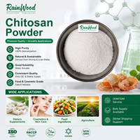 Poudre de chitosane Rainwood en vrac, polysaccharide de chitosane, ingrédient naturel pour les produits alimentaires, les boissons, les cosmétiques et les produits nutritionnels