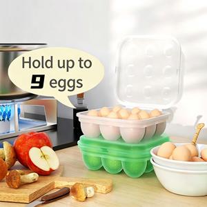 Household Storage Utensils, Food Grade Silicone Egg Storage <b>Box</b>, Manual Drive Refrigerator, Fresh-keeping Food Egg Storage <b>Box</b> - Product Image 2