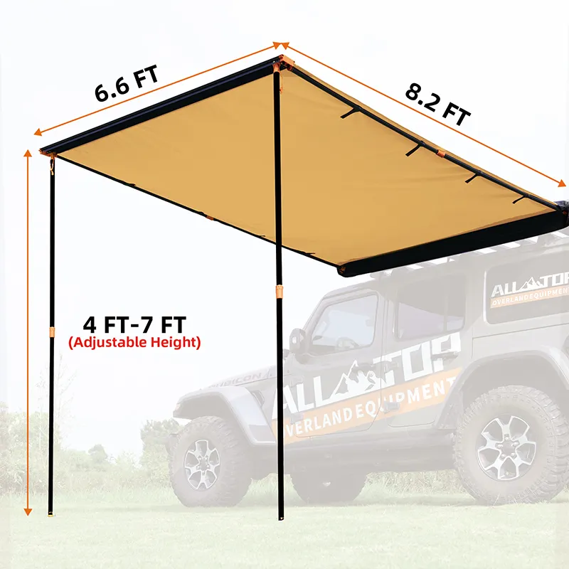 Tenda laterale per tenda da sole portatile in alluminio retrattile personalizzata per auto