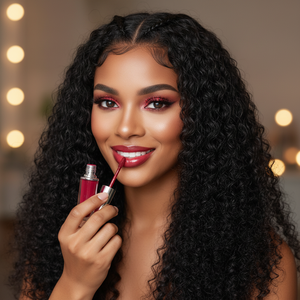 Peluca trenzada de cabello humano <span class=keywords><strong>con</strong></span> encaje frontal completo 13x4, onda de agua, para <span class=keywords><strong>trenzas</strong></span>, onda natural, pre-arrancada, rizada, pelucas frontales de cabello humano - Product Image 4