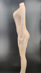 Novance Y1844 Abiti Sexy 2022, Vestito Aderente con Paillettes e Frange, Abito <span class=keywords><strong>Trasparente</strong></span> Estremamente Sexy, Elegante <span class=keywords><strong>Tuta</strong></span> con Paillettes per Feste Serali - Product Image 4