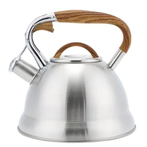 Bouilloire sifflante en acier inoxydable de qualité alimentaire 3L 2.7QT Stovetop Tea Pot Water Kettle