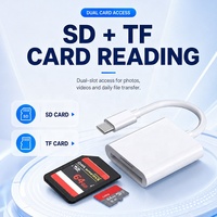 Multi-Function SD Card/TF Card Camera Reader USB C OTG Adapter for Type-C Phone Laptop and USB Flash Drive Converter