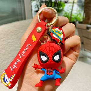 Llavero de Silicona con Diseño Creativo de los Vengadores en Versión Q, Accesorios para Bolsos de Coche con Diseño de Spider-Man <span class=keywords><strong>y</strong></span> Iron-Man, Pequeños Juguetes de Regalo FCZLM3 - Product Image 6