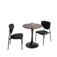 Table et chaises pour restaurant de restauration rapide, mobilier commercial durable pour snack-bar et cantine