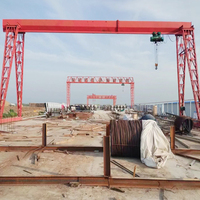 Grue portique à double poutre de 20 tonnes, palan électrique, grue industrielle montée sur rail, hauteur de levage de 20 m, CE ISO