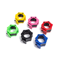 Gros 2 barre de levage de poids gym fitness haltère boucle clips de verrouillage pince barbell collier rose barbell clips