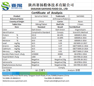 Private Label Certified Organic Spirulina <strong>Tablets</strong> 30g Oem Natural High <strong>Protein</strong> Natural Spirulina Alge <strong>Tablet</strong> - Product Image 5