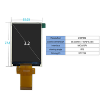 Tft Lcd 3.2 Inci 240*320 Spi/Mcu Layar Ips Antarmuka 3.2 "Tft Lcd Display Modul Layar LCD