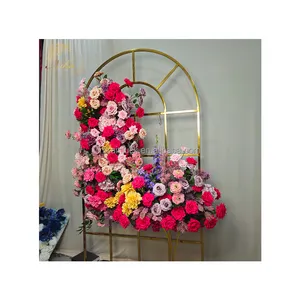 Top Quality Colourful Rose Artificial Flower Row Birthday Party Props Window Display