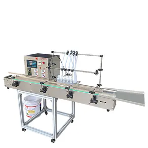 Small Bottle Automatic Alcohol Filling Machine 4 Nozzles Volume Control Oil Lotion Filler Gear Pump Liquor Filling machinery