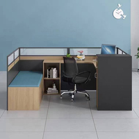 Tablero de Mesa MFC de 25 mm de Grosor, Estación de Trabajo Modular en Forma de L, Cajones de Almacenamiento, Ergonómico, Personalizable, Uso Comercial en Oficinas, Aluminio