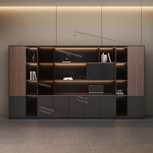 WJG-205X Archivador de Oficina <span class=keywords><strong>Bosss</strong></span>, Mueble de Madera para Archivos, Librero de Pared, Archivador de Documentos Independiente - Product Image 2