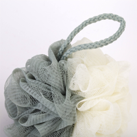 Éponges de bain 50g, boules de douche en maille, loofahs de douche en gros, éponge loofah de bain 50g bicolore, boule de douche en maille
