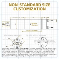 Moteur à engrenages planétaires étanche IP68 WY45 24V 240W avec encodeur 14Nm couple élevé pour robot sous-marin ROV automatisé