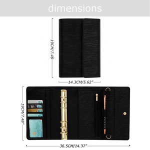 Yihe Bán Chạy nhất A6 Vàng Vòng ràng buộc tiền chất kết dính cá nhân saffinano Epi da chương trình nghị sự kế hoạch Bìa Fly Leaf thư mục tốt nhất - Product Image 4