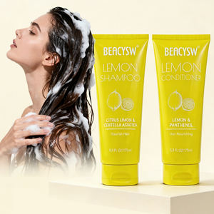 Set de <span class=keywords><strong>Champú</strong></span> y Acondicionador de Limón - Puro - Revitalizante, Aporta Brillo y Volumen, Acondicionador Desenredante con B5 - Sin Parabenos - Product Image 1