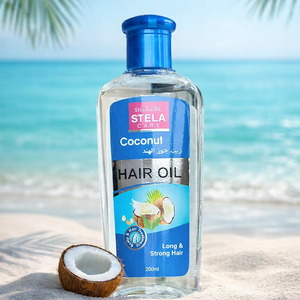 Huile capillaire à la noix de coco 1000 ml x 12 canettes, soin capillaire naturel, huile pour cheveux doux, lisses, brillants, nourrissante, soin du cuir chevelu, cheveux forts et sains - Product Image 1
