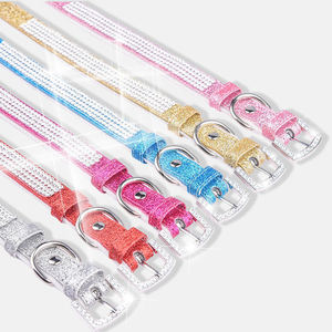 Collares de perro con diamantes de imitación brillantes, collares de perro ostentosos para mascotas pequeñas y medianas, collares de diamantes brillantes con estilo de lana de cuero brillante - Product Image 3