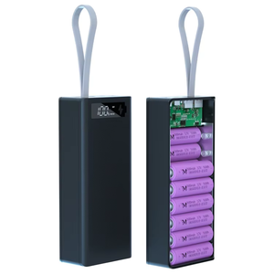 4 styles, 16 packs, coque de batterie externe DIY 18650, prend en charge la charge sans fil PD, indicateur LED, sans batterie intégrée - Product Image 2