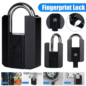Cadenas noir robuste et étanche à combinaison, antivol, résistant aux intempéries, pour bagages, avec lecteur d'empreintes digitales - Product Image 3