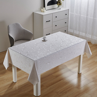 Nappe en PVC gaufré moderne RNPT, finition nacrée, imperméable, en vinyle, pour table rectangulaire, cuisine, décoration de la maison