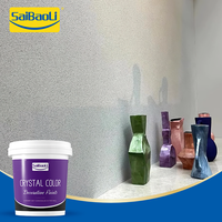 Peinture artistique de couleur diamant cristal de qualité supérieure pour murs, revêtement pour décoration intérieure, imperméable et durable