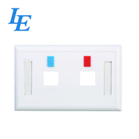 Nuevo Material Tipo 86, Placa de Red de Pared con 1 Puerto RJ45 e Iconos de Computadora y Teléfono, 115.5x74mm, Opcional