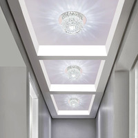 Spots LED encastrés, luminaires de couloir en cristal, plafonniers, éclairage de couloir pour la décoration intérieure, salon