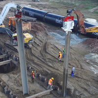 LIGONG CAT320 Excavator Hydraulic Vibro Hammer Pile Driver Attachment dengan Motor dan Kecepatan Penggerak Cepat