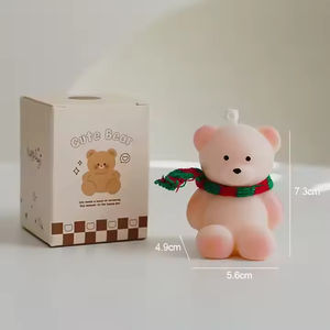 เทียนหอมรูปหมีน่ารักทำมือขายส่ง สำหรับตกแต่งบ้าน ของขวัญสุดสร้างสรรค์สำหรับคริสต์มาส วันขอบคุณพระเจ้า และวันวาเลนไทน์ - Product Image 5