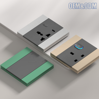Interruptor de Pared Estándar Europeo, Enchufe Inteligente de 10A, Material de PC, 86*86mm, Interruptores Eléctricos de 1/2/3 Vías
