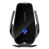 Chargeur de voiture sans fil rapide 15W avec fixation automatique par détection infrarouge, support de téléphone pour grille d'aération rotatif à 360 degrés pour téléphones iPhone et Android