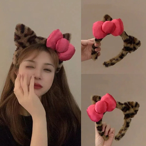 Diadema de Orejas de Gato con Lazo Lindo de Diseño Popular para Niñas, Diademas de Moda para Mujer, Accesorios para el Cabello, Joyería al por Mayor - Product Image 1