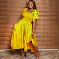 Robe de soirée grande taille, couleur unie, ourlet irrégulier, élégante pour les événements formels, polyester, toutes saisons