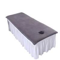 Serviette de lit pour soins de la peau en gros, grande taille, avec trou, en microfibre, pour salon de beauté