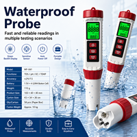 Stylo testeur de qualité de l'eau multifonctionnel 4-en-1 Xinsu TDS/EC/pH/Salinité Multilingue MF-X41