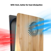 Neue hölzerne Hartplastik-Entlüftung platte Ersatz-Seitenplatten-Schalen abdeckung für Playstation 5 Disc Edition Holz farbe