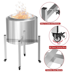 Firepit Stand Stainless <strong>Steel</strong> Adjustable Stand for Camping <strong>Outdoor</strong> <strong>Fireplace</strong> Stand for Solo Stove Bonfire - Product Image 2