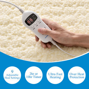 Manta Eléctrica Multizona de Lana de Alta Calidad con Control Dual, Manta Térmica Ajustable con Temporizador, Calentador de Cama para el Hogar - Product Image 2