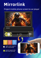 Android13 Carplay 1din Car Radio 7 ''HD Pantalla retráctil Reproductor de video multimedia Audio Estéreo Navegación GPS 9710-J