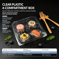 Boîte à dessert transparente en gros pour tiramisu, boîte carrée en plastique PS transparent, emballage pour gâteau, boîte d'emballage pour pâtisserie avec couvercle