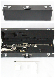 <span class=keywords><strong>Clarinete</strong></span> <span class=keywords><strong>bajo</strong></span> Bb Premium de grado profesional chino con cuerpo de goma dura y niquelado para rendimiento - Product Image 6