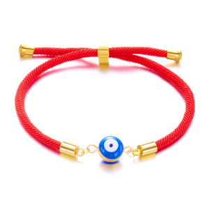 Lc20250506wholesale thời trang may mắn macrame Dây thừng màu Đỏ chuỗi dệt bện dây màu xanh mắt ác quyến rũ Vòng đeo tay - Product Image 2