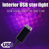 Lámpara de ambiente USB Skt Star completa para coche, LED Universal para coche, proyector de luz nocturna de doble cabeza, luz de estrella de techo