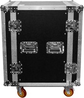 Flight case vertical 16U pour amplificateur DJ, 3/8 ATA300 avec roues