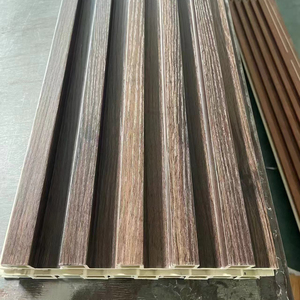 Panneau mural TV en WPC cannelé le plus vendu, panneau mural intérieur en <span class=keywords><strong>bambou</strong></span> pour entrepôt, école, hôpital, hôtel, caractéristique imperméable - Product Image 4