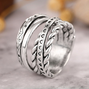 Anello Intrecciato a Strati per Donne, Accessorio Vintage di Moda per Uso Quotidiano - Product Image 6
