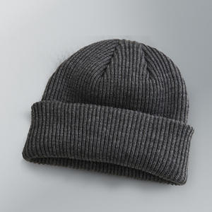 Gorro <span class=keywords><strong>de</strong></span> Invierno <span class=keywords><strong>de</strong></span> Punto Acrílico con Puño, Color Sólido, Teñido, Liso, <span class=keywords><strong>de</strong></span> Alta Calidad, Unisex, con Logotipo Personalizado al por Mayor - Product Image 4